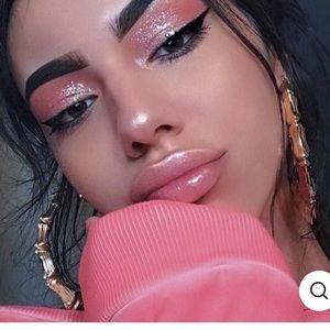 Large bamboo texture rose gold tone hoop earrings